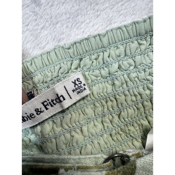 Abercrombie & Fitch Women's Linen-Blend Notch-Neck Set Top XS Multicolor NWT - Picture 7 of 11